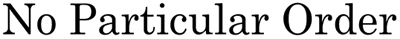 No Particular Order logo